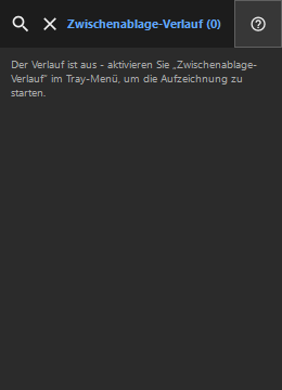 Zwischenablage-Verlauf