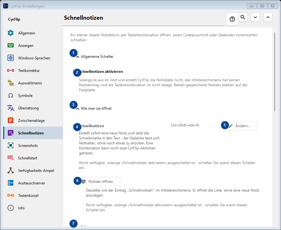 Schnellnotizen