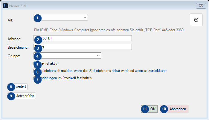 Neues Ziel