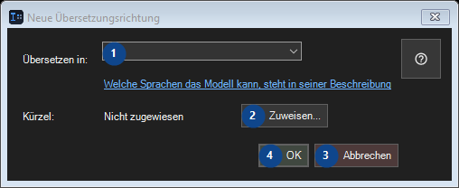 Neue Übersetzungsrichtung