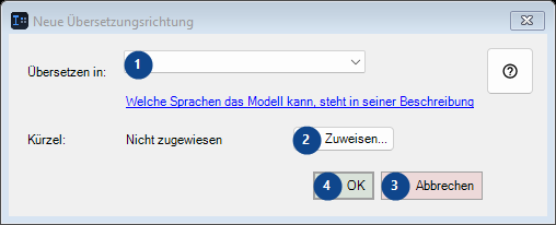 Neue Übersetzungsrichtung