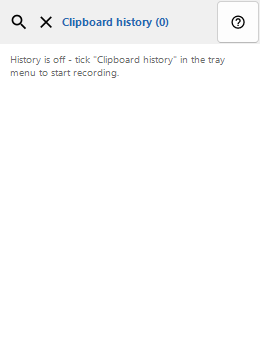 Clipboard history