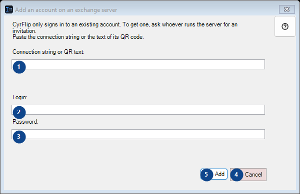 Add an account on an exchange server