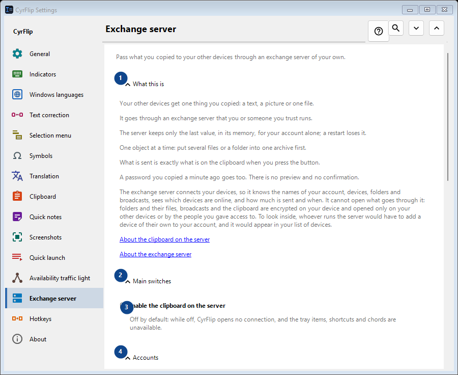 Exchange server