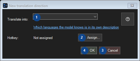 New translation direction