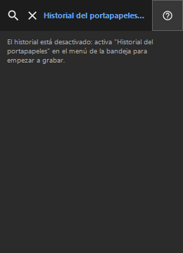 Historial del portapapeles
