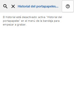 Historial del portapapeles