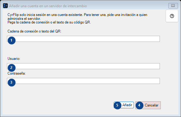 Añadir una cuenta en un servidor de intercambio
