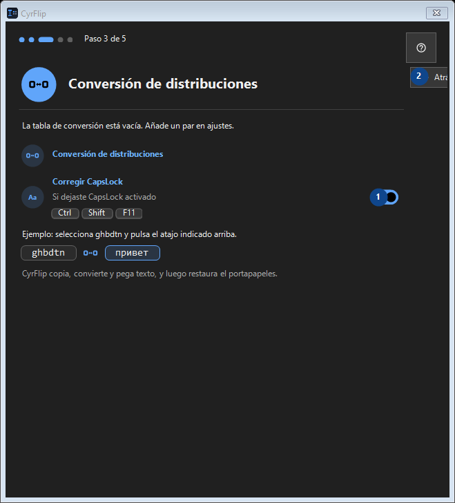 Conversión de distribuciones