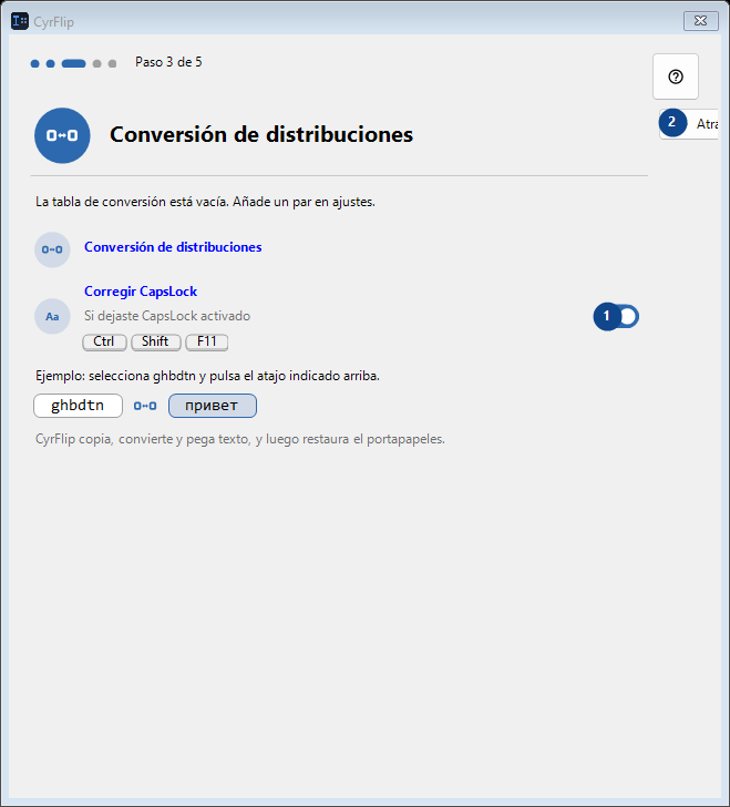 Conversión de distribuciones