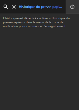 Historique du presse-papiers