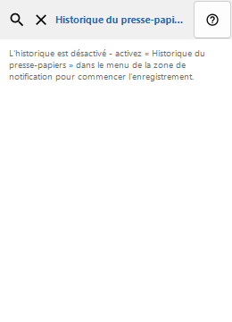Historique du presse-papiers