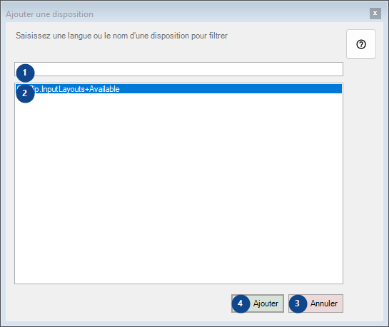 Ajouter une disposition