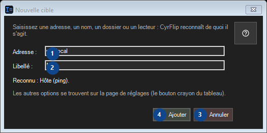 Nouvelle cible