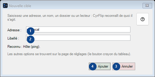 Nouvelle cible