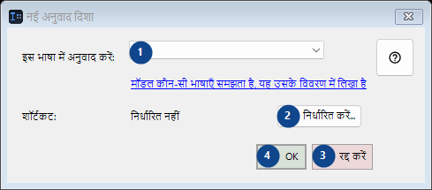 नई अनुवाद दिशा