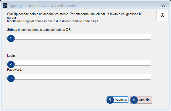 Aggiungi un account su un server di scambio