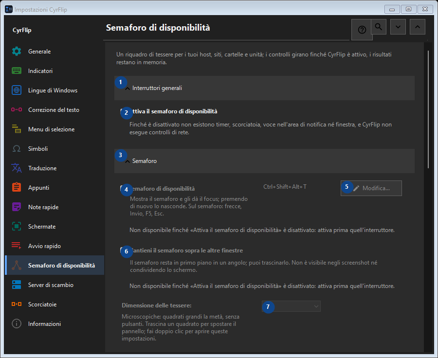 Semaforo di disponibilità