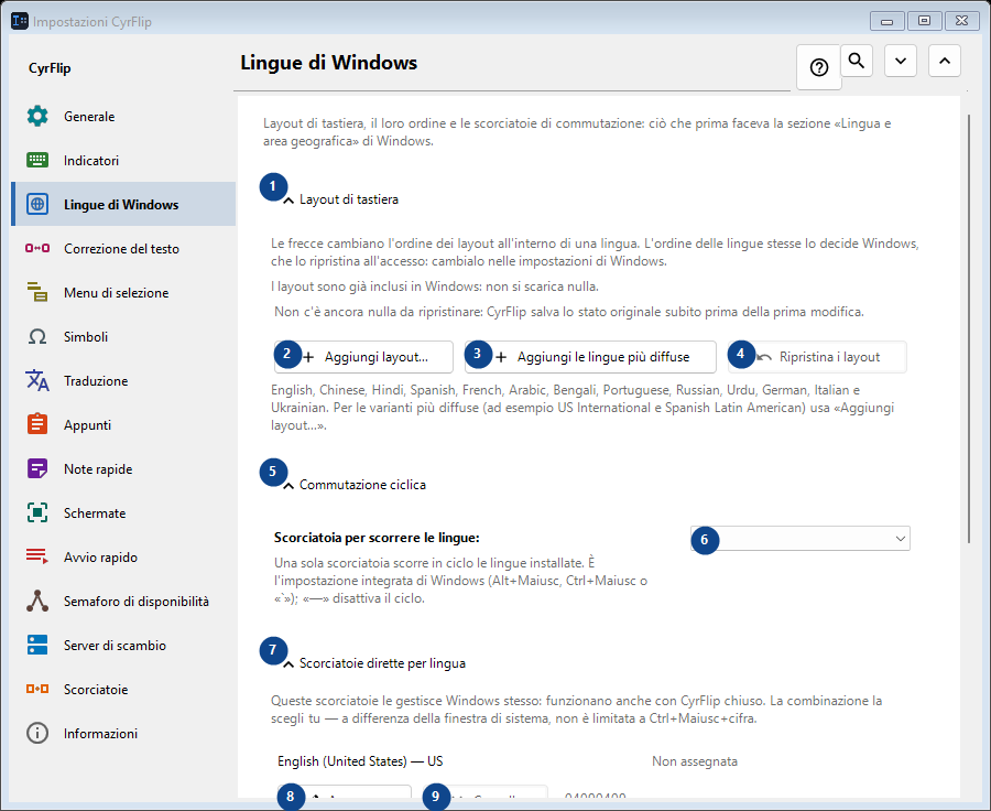 Lingue di Windows