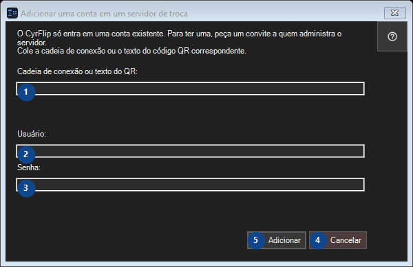 Adicionar uma conta em um servidor de troca