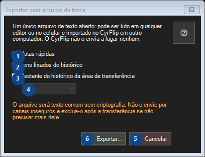 Exportar para arquivo de troca