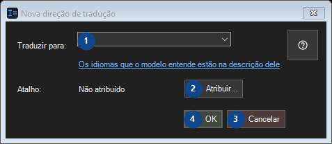 Nova direção de tradução