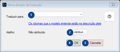 Nova direção de tradução