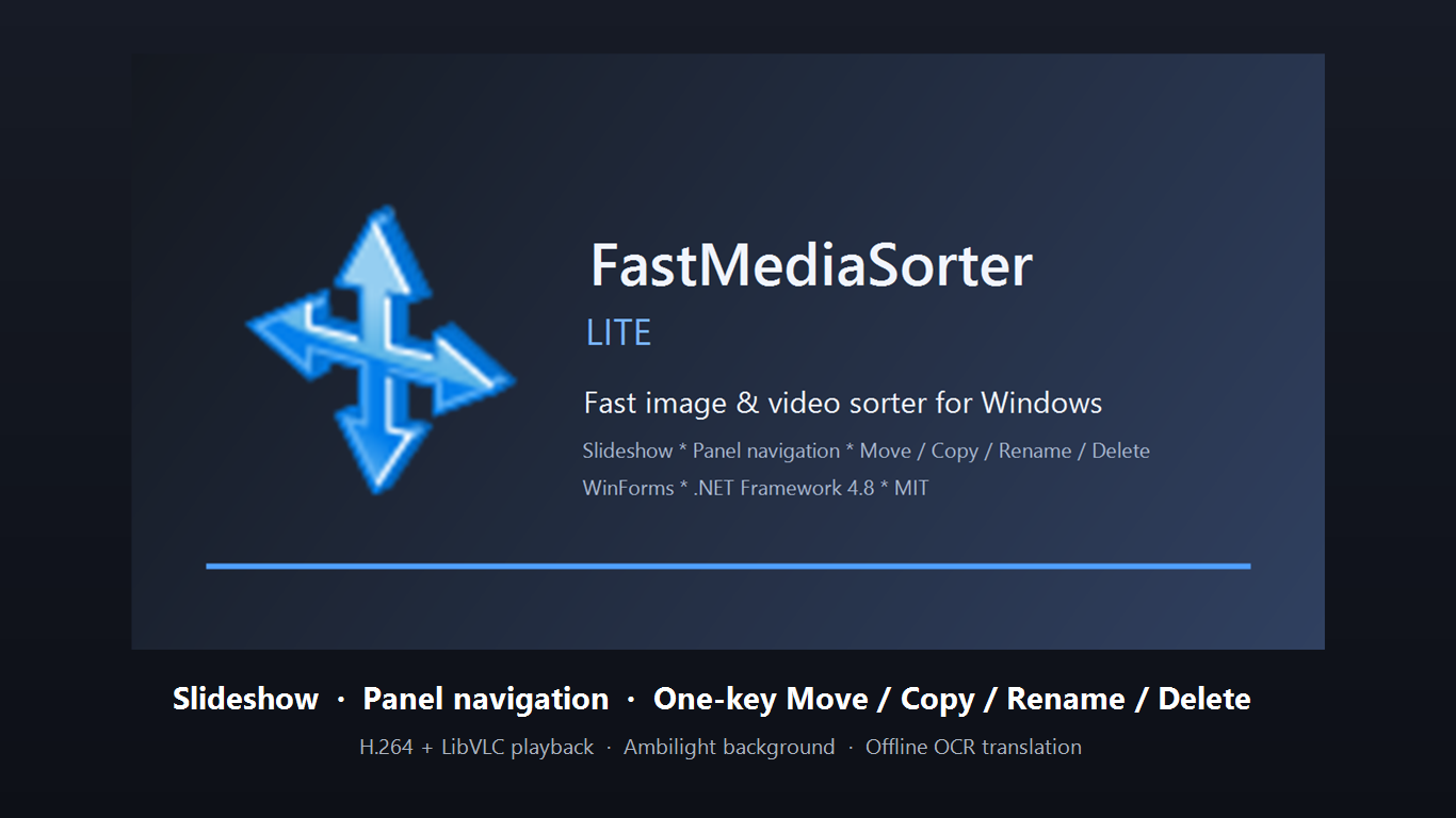 FastMediaSorter LITE main window