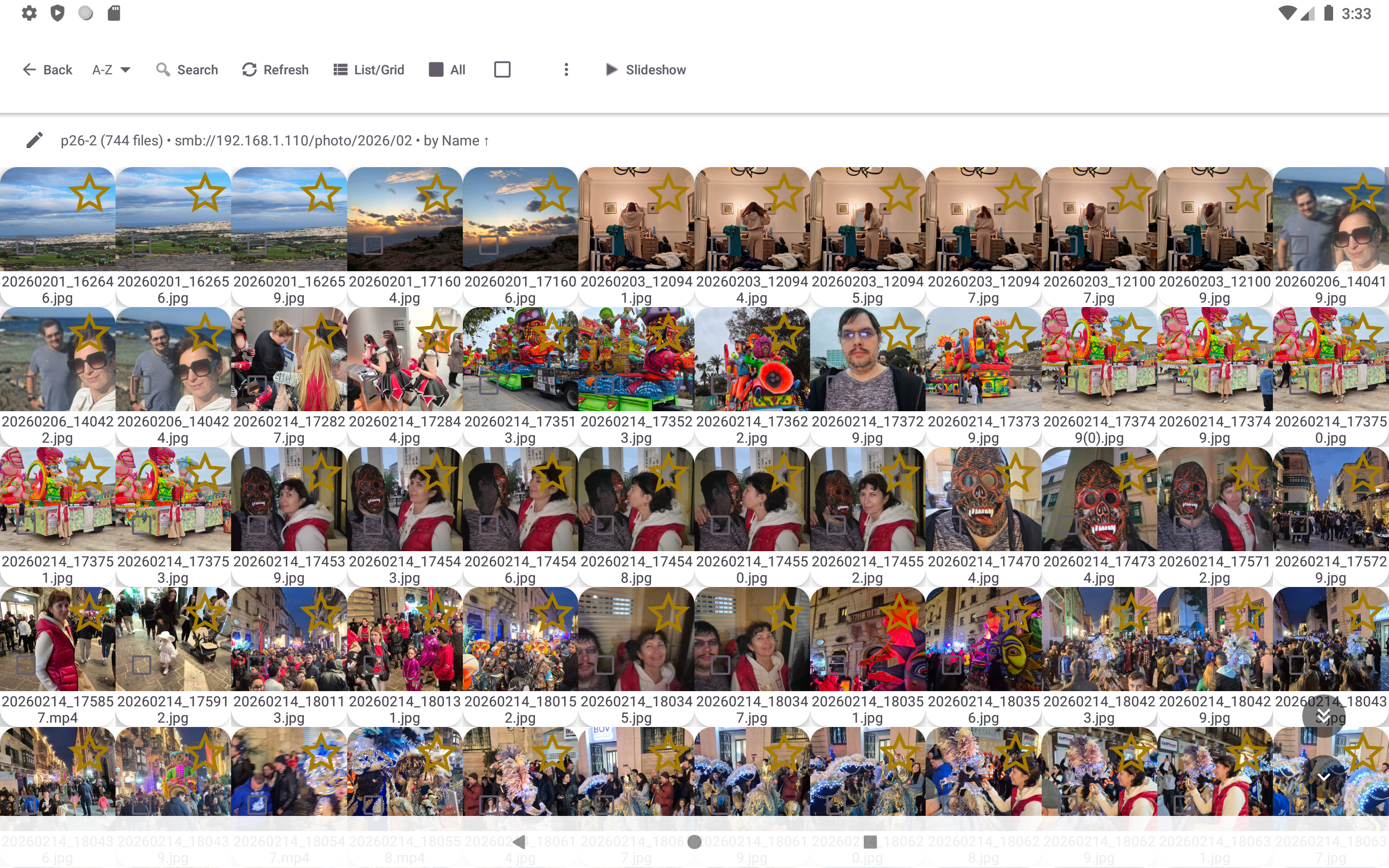 FastMediaSorter main screen - photo resource cards visible after adding a photo folder