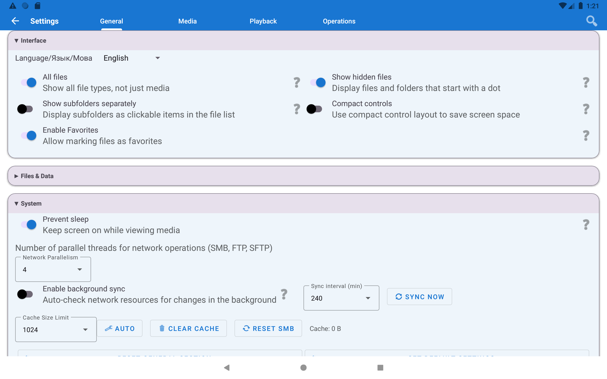Settings General → System - Prevent Sleep toggle enabled