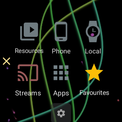 FastMedia Wear home screen with the Streams section