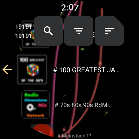 Channel list with the counter and the pinned toolbar