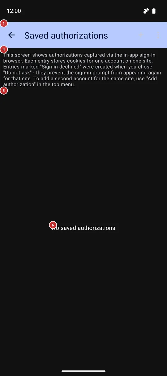 Saved authorizations