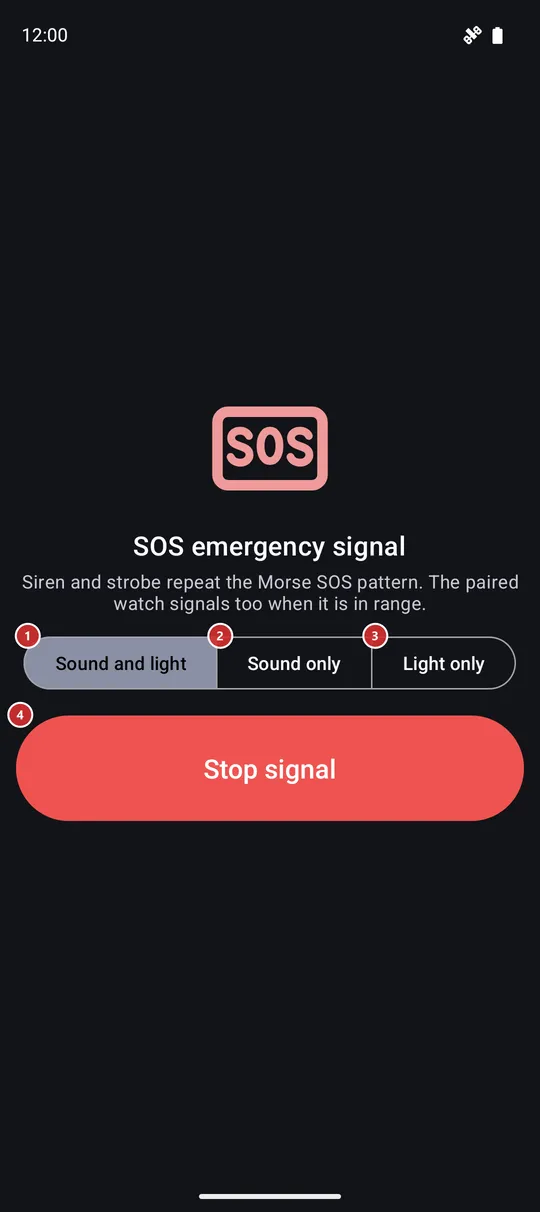 SOS emergency signal